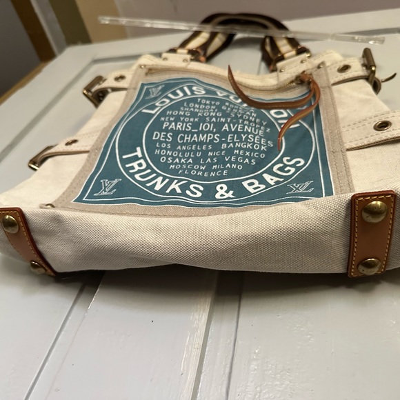 Louis Vuitton Cabas Toile Globe Shopper Blue Limited Edition rare - Picture 3 of 14